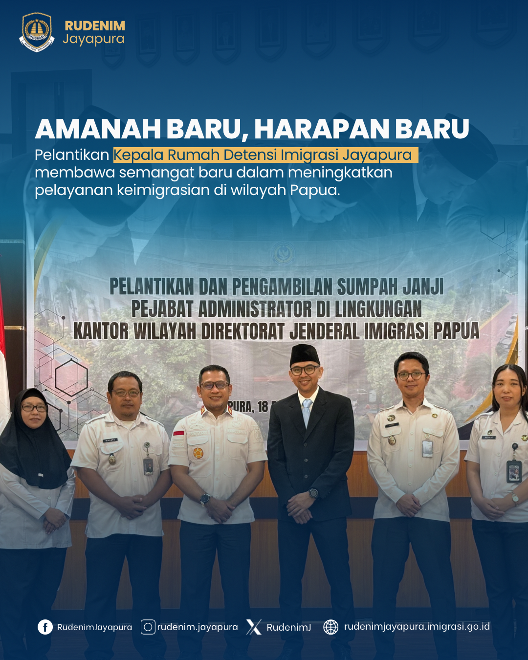 Pelantikan Kepala Rumah Detensi Imigrasi Jayapura