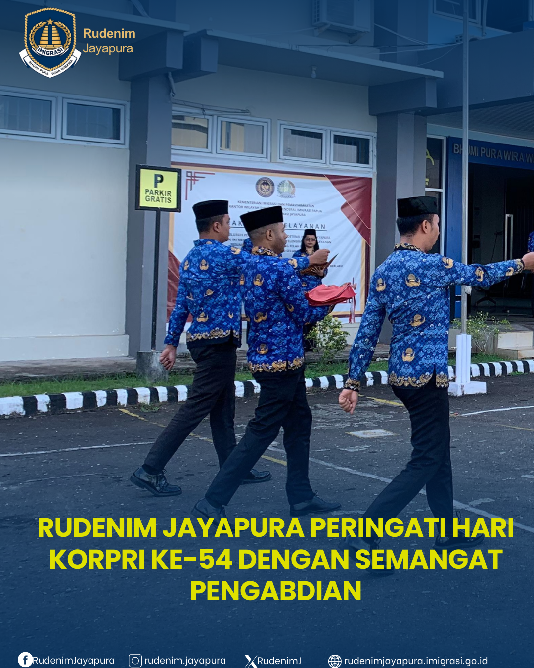 Rudenim Jayapura Gelar Upacara Hari Korpri ke-54 dengan Penuh Khidmat