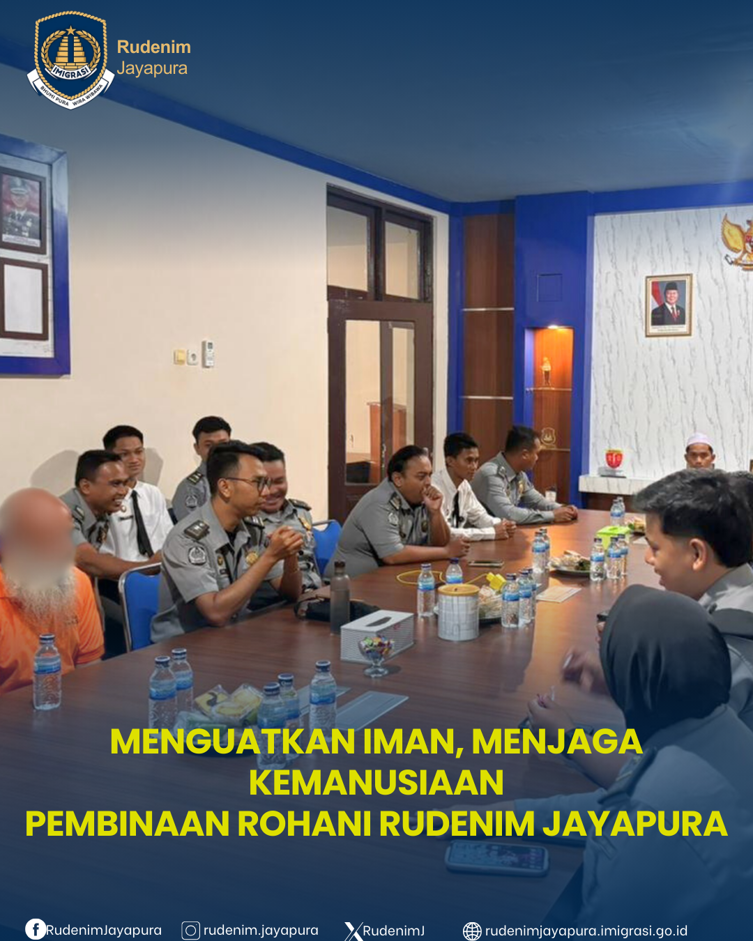 Rawat Kerukunan dan Nilai Kemanusiaan, Rudenim Jayapura Gelar Pembinaan Rohani Lintas Iman