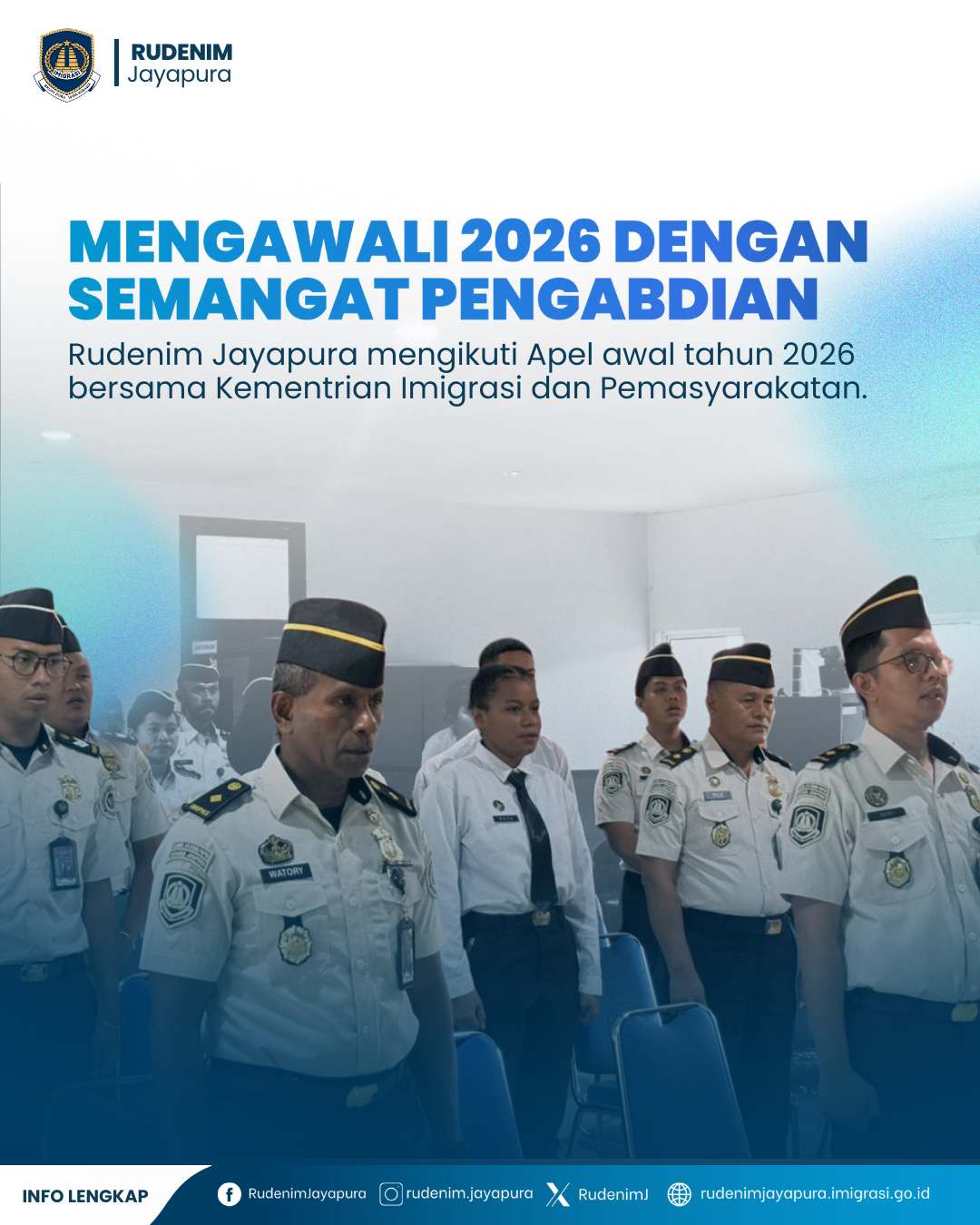 Awali 2026 dengan Komitmen Pelayanan Prima, Rudenim Jayapura Ikuti Apel Bersama Kemenimipas Secara Virtual